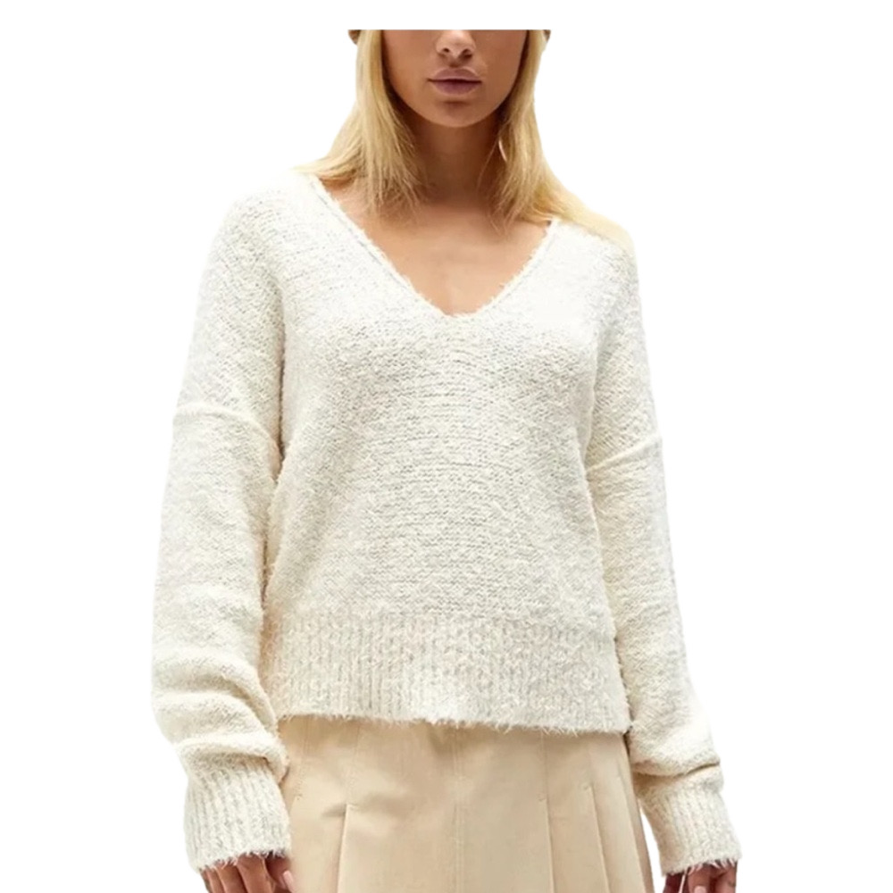 Free People Eco Theo Oversized V-Neck Sweater XS